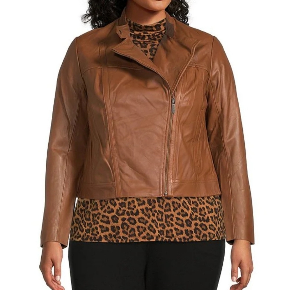 Leather Michael Kors Jacket 3x